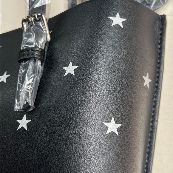 Star Print Tote Bag for Women Top-handle Crossbody Bag in Black - Picture 12 of 13